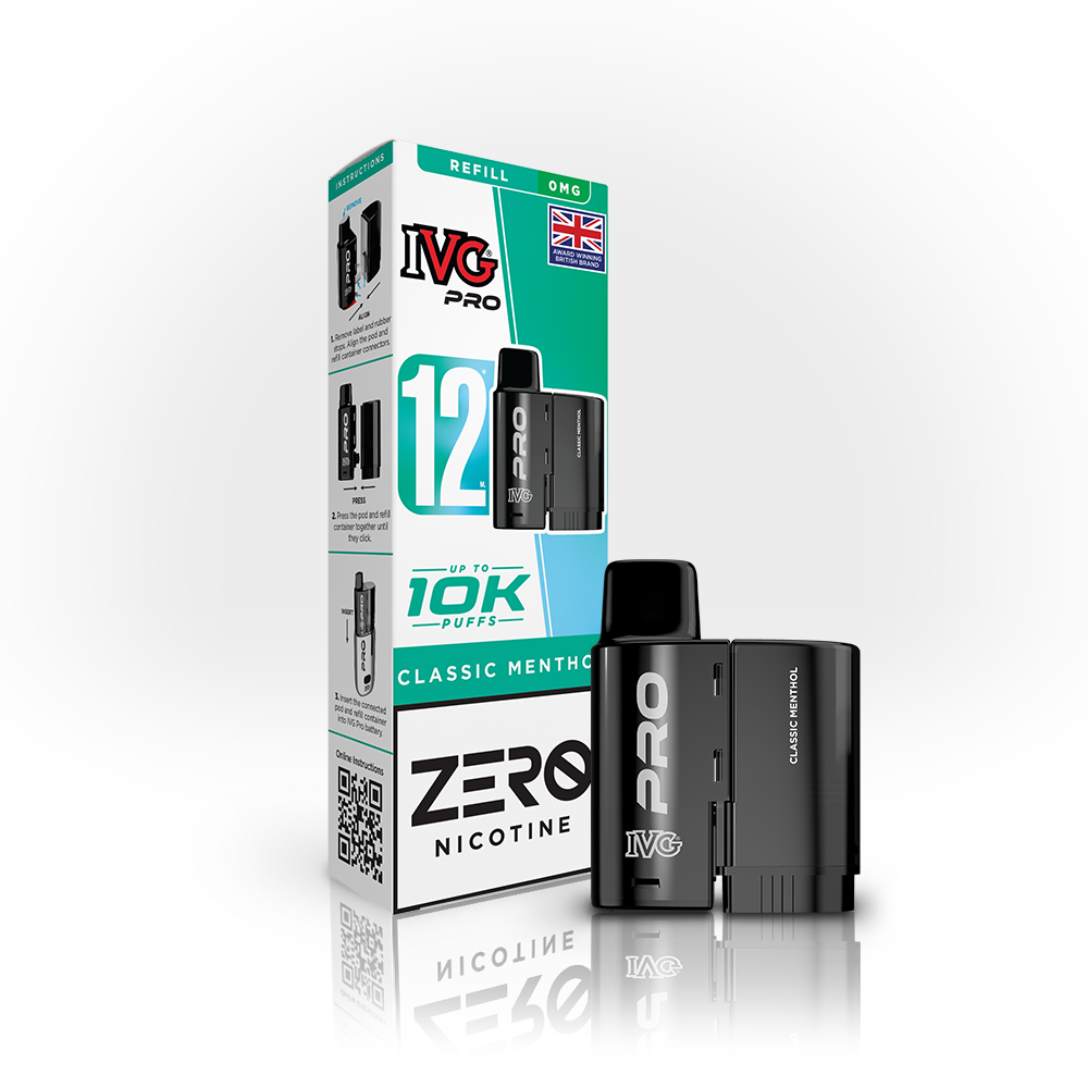 IVG - PRO 12ML ZERO NICOTINE - REFILL PODS