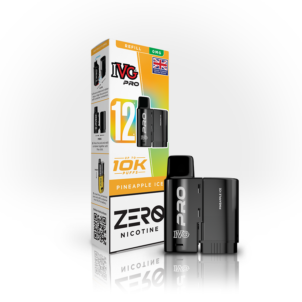 IVG - PRO 12ML ZERO NICOTINE - REFILL PODS